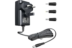 ANLINK 12V 1A/1000mA Power Supply Adapter, AC 100-240V 50/60Hz to DC 12V 1A/1000mA 12W Wall Charger, Center Positive, 1.8M 20AWG Long Cable for Stable and Flexible Use, 3 Tips Included