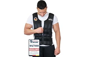 DH FitLife Giubbotto Zavorrato Regolabile 10/20/30kg | Gilet Zavorrato per Allenamento Crossfit, Corsa, Calisthenics e Sviluppo Muscolare | Gilet Pesi con Zip | Weighted Vest per Donna e Uomo