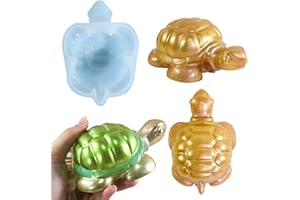 MORICOH Moule à bougie 3D en silicone - Décoration murale - Moule en résine pour tortue - Moule en silicone pour tortue - Moule à fondant - Moule en résine époxy - Moule à savon en forme de tortue