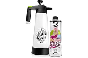 Nuke Guys Set de lavado y cuidado para coche Thicky Sticky Snow Foam concentrado de espuma de 1L, pulverizador de espuma de 2 L, para espuma espesa en la fase de prelavado, combinable con champú