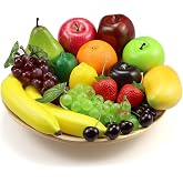 Ikosora Pack of 20 Pieces of Fake Fruit, Artificial Fruit for Party Decoration, Realistic Fake Fruits Centerpieces Home Kitch