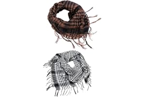 DUINIU 2 Scarves, Fashionable Scarves, Men's and Women's Popular Scarves, Desert People Scarves, Multi-functional Windproof, Sandproof and Warm Scarves, Headscarves (Coffee Color, Coffee White)
