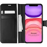 Microsonic Apple iPhone 11 i&ccedil;in Kılıf Delux Leather Wallet Siyah [iPhone 11 ile Uyumlu Kılıf - Siyah]