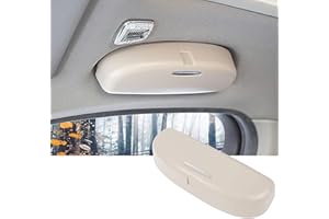 SKTU Auto Sonnenbrillenhalter für BMW 1er 3er 5er 7er X1 X3 X5 X7 Brillenetui Glasses Case Holder Auto Innenraum (Beige)