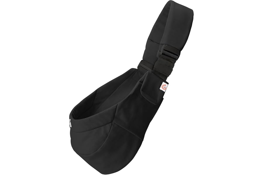 Ergobaby Upsie Sling Baby Hip Carrier, Ergonomic Hip Carrier for Babies and Toddlers from 6 Months (7.7-20.4 kg), Spontaneous Switching Between Walking and Being Carried, Onyx Black