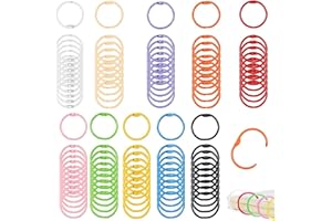 KAYEF anillas colores, pack de 100 encuadernadores pequeños, anillas cuaderno, 30mm key ring binder for scrapbook albums office, school or home