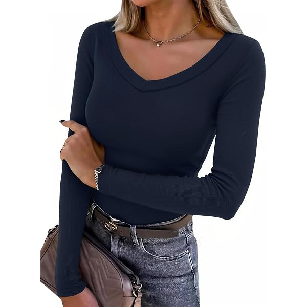 shownicer T-Shirt Crop da Donna Top Camicia A Maniche Lunghe Top Slim Top Camicie Casual Girocollo B Beige S