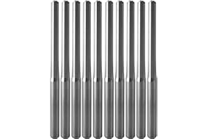 Timelee CNC 1/8inch Shank Straight Flute End Mill Cutter Router Bits 2-Flute Milling Cutting 1/8inch CED/25mm CEL for MDF PVC Acrylic Chipboard Wood Pack of 10