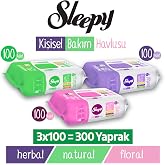 Sleepy Kişisel Bakım Havlusu Karma Paket 3x100 (300 Yaprak)