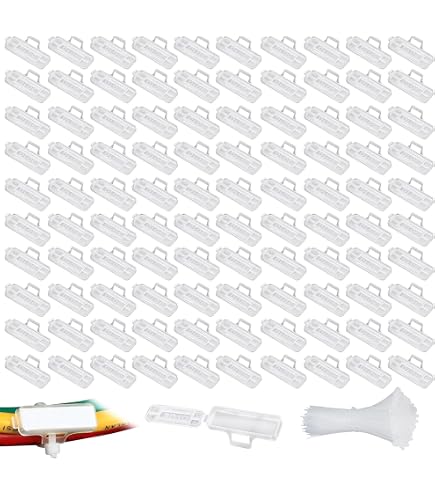ECSiNG 100 Stück Kabeletiketten-Boxen – Transparent, Wasserdicht, 30x10 Mm, Zur Kabelorganisation