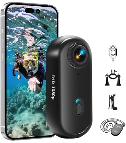 Mini Action Kamera 1080P - Nur 22g Leicht Mit 32GB Karte | Magnetische Helmkamera Für Sport