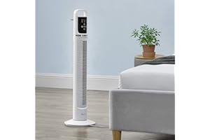 in.tec Turmventilator 40W 3 Betriebsmodi Standventilator Säulenventilator Fernbedienung Schwenkbereich 85° Weiß