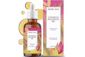 ANGEL SILK Cyperus Rotundus Oil, 60ml Natural Cyperus Rotundus Oil For Hair Removal Formula, Moisturizing & Soothing Cyperus Oil For Reducing Body Hair Growth, Silky Smooth & Confdence, All Skin Types