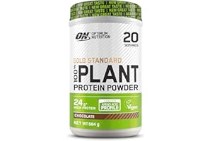 Optimum Nutrition Gold Standard, protéines en poudre 100% végétales pour hommes et femmes, shake protéiné végétalien, après le sport ou à tout moment de la journée, goût chocolat, 19 portions, 684g