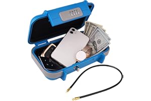 NBYT Tragbarer Safe Box, Zahlenschloss Code, wasserdichter Anti-Diebstahl-Mini-Reisesafe mit abnehmbarer Kette, tragbarer Schlosskasten für Zuhause, Büro, Geldkassette, Schlüsseltresor, Hotel, Autos