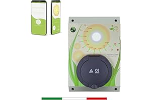E-CORNER E-Home Socket | MADE IN ITALY | Wall-Box Caricabatteria per veicoli elettrici con connettore Tipo 2 PLUG AND PLAY | Magnetotermico e Differenziale Tipo B già installati | Regolabile fino a 7.4kW 32A