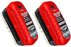 KWJNH Planche de nettoyage de verre, revêtement de verre pour pare-brise, dissolvant de film d'huile de verre de voiture, brosse de nettoyage anti-brouillard et anti-pluie, améliore la clarté et la