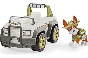 LA PAT' PATROUILLE - VÉHICULE + FIGURINE TRACKER - Véhicule de 15 cm Avec 1 Figurine À Collectionner Pat' Patrouille - Paw Patrol - 6059511 - Jouet Enfant 3 Ans et +