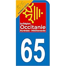Immatriculation Motard 65 Hautes-Pyrénées - Sticker/autocollant