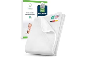 Sensalou Vattentätt Madrasskydd 80x180 cm – 2-Pack, Frotté | Tyst membran, prasselfritt – tvättbart i 95 °C – Dermatest & Oek