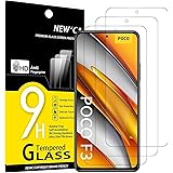NEW'C 3 Pezzi, Vetro Temperato per Xiaomi Poco F3, Xiaomi Mi 11i, Pellicola Prottetiva Anti Graffio, Anti-Impronte, Senza Bol