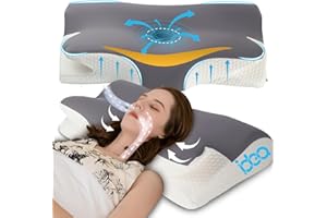 IDEA Nackenkissen Kopfkissen, Ergonomisches Kopfkissen Nackenschmerzen, Memory Foam Orthopädische Kissen, Schlafkissen für Seitenschläfer Rücken & Bauchschläfer - Linderung für Nacken & Schlaf