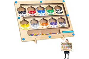 YEAPEAK Labirinto Magnetico Bambini, Magnetic Color And Number Maze, Giocattoli Magnetico Labirinto, Motricità Fine Giochi Educativi Montessori, Per Bambini Per Ragazzi e Ragazze