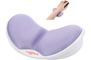 Augot Memory Foam Mouse Wrist Rest, Mouse Pad Mat Keyboard Wrist Rest Pad Anti-Skid Mousepad Support Wrist Rest Mat Wrist Support for Computer Laptop Office Work Gaming Wrist Pain Relief (Purple)