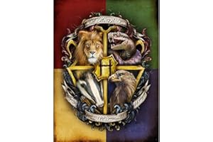 HUANNY 5D-Diamant-Malset zum Selbermachen für Erwachsene und Kinder, runde Strassmalerei mit Diamanten, Kreuzstich-Kunst, Diamantkunst und Punkten (Harry Potter, 30,5 x 40,6 cm)