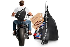 Moman Zaino Moto, B1 Zaino per Casco Riflettente Borsa Porta Casco Portatile 10L Grande Capacità per Ciclismo, Bicicletta, Casco da Moto, Caschi da Sci, Basket