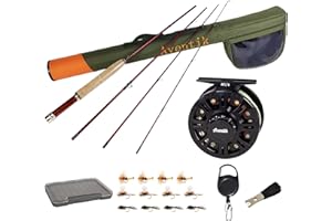 Eupheng Extreme Fly Fishing Combo Kit Starter Fly Rod and Reel Outfit, with One Travel Case