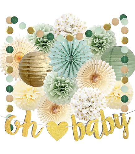 200 Stück Babyparty Konfetti Set – Grün, Gold, Regenbogen, Für Tischdeko, Ballons & Kuchendekoration