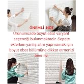 UKAB DEKOR Duvar Paneli Beyaz 3d Dekoratif Kendinden Yapışkanlı Esnek Duvar Kağıdı Kaplama Paneli K&ouml;p&uuml;k Beyaz 50 x 7