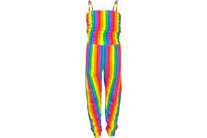 A2Z 4 Kids Girls Rainbow Clothing Collection Colourful Striped Crop Tops Skirts Dresses Leggings and Jumpsuits Summer Fancy Dress Pride and Party Outfits for Ages 5 to 13 Years