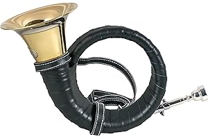 K&S WILDKAMERAS Jagdhorn Fürst-Pless-Horn in B Horn mit Stimmzug aus Messing Golden Silber-Kranz