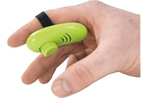 LMS Trading Finger-Clicker grün ergonomisch geformter Clicker mit weichem Silikonring zum Aufstecken auf den Finger
