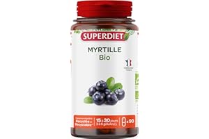 SUPERDIET - MYRTILLE BIO - Vision - Phytothérapie – Fabrication Française - 90 gélules