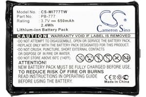 BORNMIO CS-MI777TW Batterie 650mAh compatibile con [Midland] 777, PMR446+ sostituisce PB-777