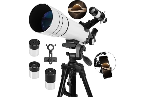 Teleskop, astronomiskt teleskop för vuxna med hög effekt, öppning, 70 mm professionellt refraktorteleskop för barn och nybörjare