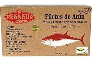 Soldimar Pesasur Tuna Fillets in Organic Extra Virgin Olive Oil 120g (Pack of 5)