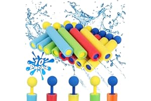 Onikiz Wasserpistole für Kinder,10 Stück Wasserspritzpistole mit 8 Meter großer Reichweite Super Wasser Soaker, Eva Schaum Wasserpistole Erwachsene Wasserspielzeug Sommer Schwimmbad Strand Outdoor