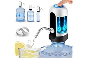 GENÉRICO Wasserspender, elektrischer Wasserhahn für Kaltwasserkanister, Dosierpumpe mit zwei Adaptern, 5,7 l, 10 l, 11,3 l, 15 l, 18,9 l.