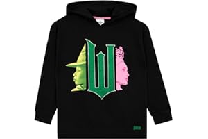 WICKED Girls Hoodie | Elphaba And Glinda Girls’ Jumpers | Glitter Hoodie | Elphaba Girls Clothes | Ages 6 To 13 Years