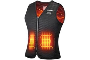 KEMIMOTO Beheizbare Weste für Damen, Beheizte Weste mit 6 Heizzonen, 3 Einstellbare Heizstufen, Elektrische Heziweste Winter mit USB, für Motorrad, Outdoor, Camping, Skifahren, Wandern