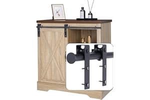 EGTink 150CM/5FT kit de hardware para corredera de granero,mini riel de puerta corrediza,kit de hardware para puerta colgante, armario de almacenamiento, muebles de televisión, armarios