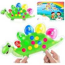 Jeu Montessori Dinosaures – 58 Pièces, Comptage Et Tri, Pinces, Dés, Bols, Apprentissage Des Couleurs Et Nombres, Dès 3 Ans