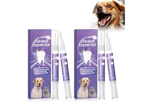CYNAMUS 4 pezzi Pet Oral Repair Gel Penna per Cani, Pet Oral Restoration Whitening Gel per la pulizia degli spazzolini per animali domestici, penna per la pulizia dei denti per animali domestici