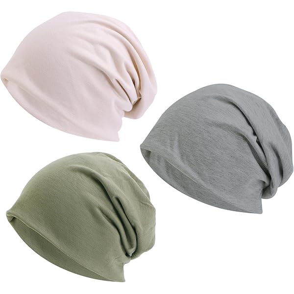 FURTALK Muts beanie voor heren en dames, katoen, zomermuts, stijlvol, licht, ademend, hardlopen, slapen, chemo-hoofddeksel, zwart, lichtgrijs, wit, One size