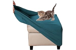 ZEAINK Ottomane Schonbezug Hockerbezug 40x40/50x50/60x60 Hocker Husse für Fußhocker Quadratisch, Stretch Bezug Ottomane Abdeckung Überzug Hocker Protector Waschbar Hockerabdeckung ( Color : #11 , Size : 50x5