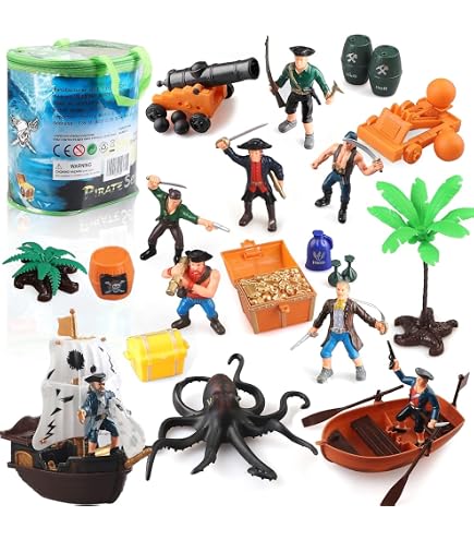 Member's Mark Preschool Pirate Ship Playset - Complete Pirate Adventure With Ships & Figures